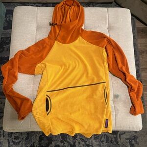 Melanzana Orange and Yellow Striped Hoodie